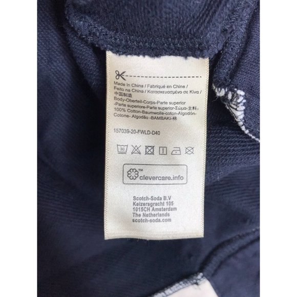 Scotch & Soda Women's Medium Navy Blue Full Zip Hoodie Sweater - Picture 9 of 12